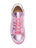 leopard print lace-up sneakers
