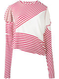 asymmetric striped sweater