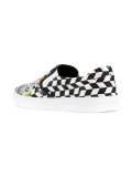 skull embroidered slip-on sneakers