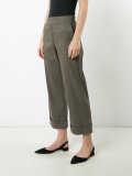 cropped wide leg trousers