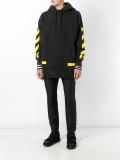 diagonal stripe hoodie