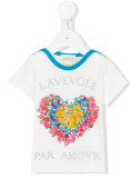 heart print T-shirt 