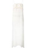 ruffle detail maxi dress