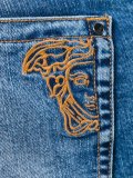 distressed straight-leg jeans