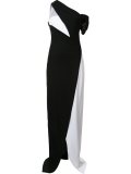 bicolour one shoulder gown 