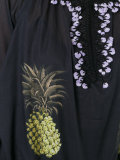 collarless pineapple print blouse