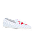 Lobster embroidered slip-on loafers