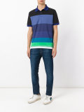horizontal stripe polo shirt