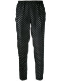 polka dot print trousers