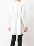 striped flared coat