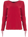 lace up detail blouse