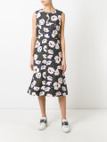 Whisper print A-line dress