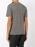 striped badge T-shirt