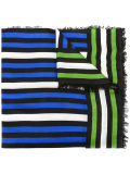 frayed striped scarf
