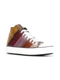 paneled hi-top sneakers
