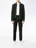eyelet enbellished collar jacket