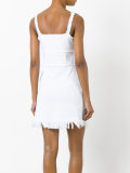 frayed seam denim dress