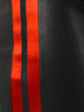 striped leather leggings