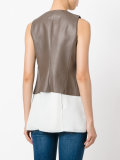 panelled sleeveless top