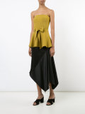 strapless bow tank