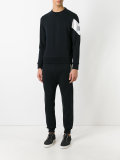 contrast diagonal band sweatshirt 