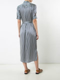 striped midi shirt dress