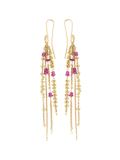 'Waterfall Pink Spinel Pin'耳环
