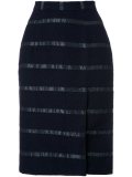 stripe detail pencil skirt
