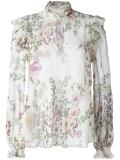 flower print sheer blouse