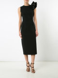 ruffled midi dress