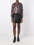 floral metallic buttoned blouse