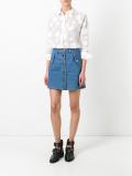 clouds motif sheer shirt