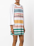 multi-pattern knitted dress