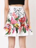 high waisted floral skirt