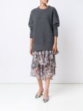 floral tiered midi skirt 