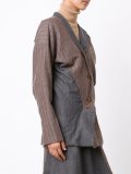 asymmetric pinstripe blazer