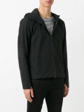 geometric cuffs hooded jacket