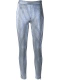 sequined striped skinny trousers