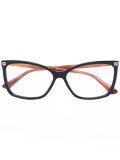 rectangular contrast arm glasses