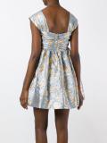gold-tone jacquard roses dress