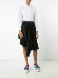 asymmetric draped skirt