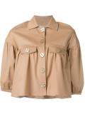 ruffled cropped jacket