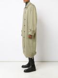 raw edge trench coat