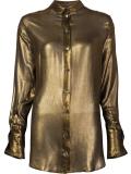 metallic shirt