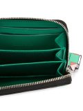 geometric print zipped wallet