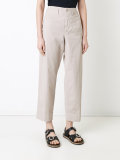 straight cropped trousers