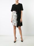 patterned frill dress