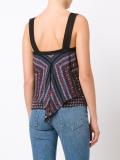 scarf print two tier cami