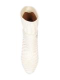 interlaced mid-calf boots
