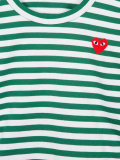 heart logo striped T-shirt